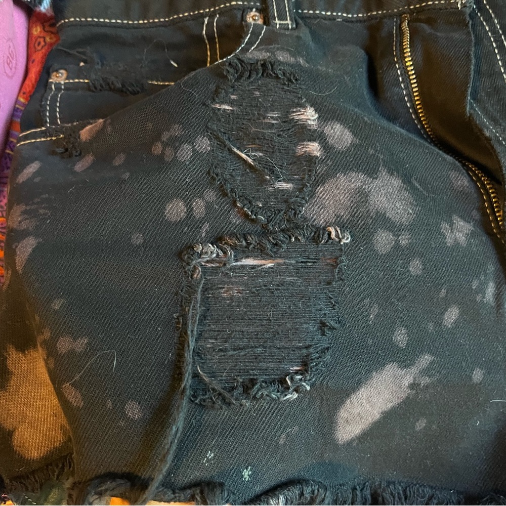 Upcycled High Waisted Shorts - Picture 6 of 7